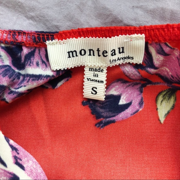 Scalloped Neckline Floral Wrap Dress - Picture 7 of 8